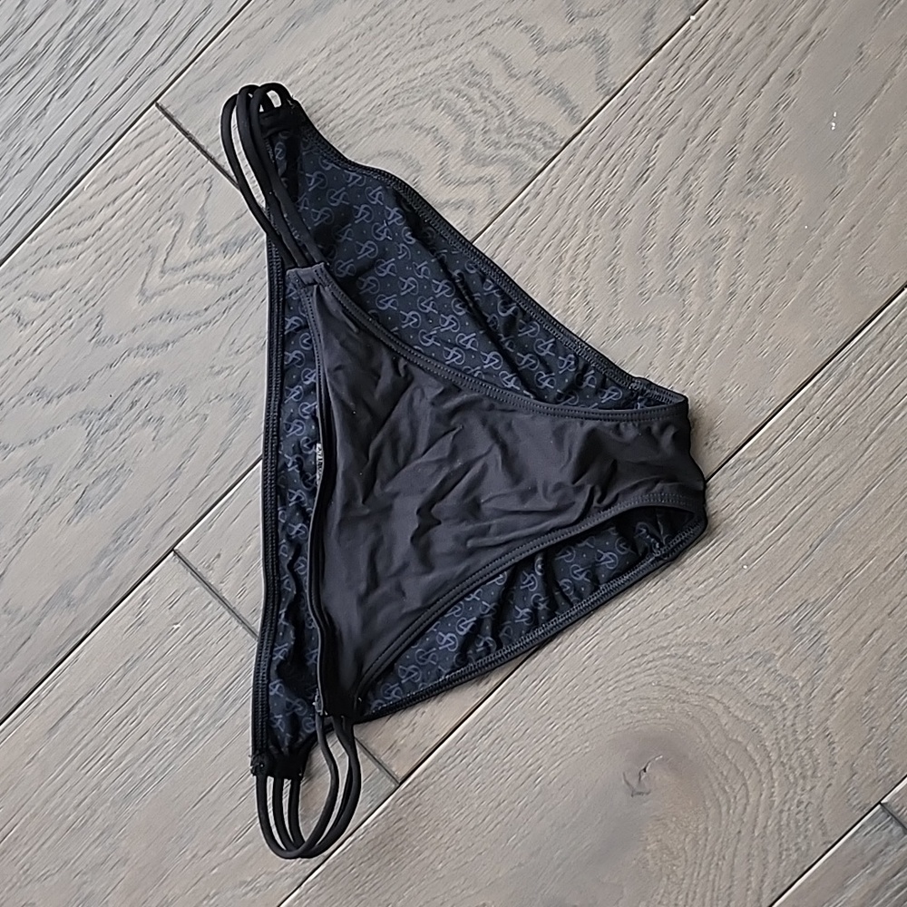 Victoria's Secret Black Strappy Bikini Bottoms